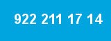 922 211 17 14 922 211 17 14